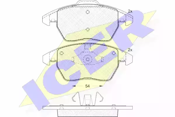 ICER Комплект тормозных колодок
