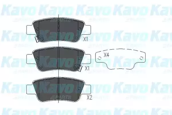 KAVO PARTS Комплект тормозных колодок
