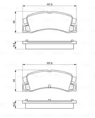 BOSCH Комплект тормозных колодок