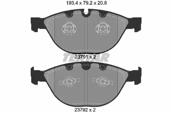 TEXTAR Комплект тормозных колодок