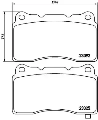 BREMBO Комплект тормозных колодок