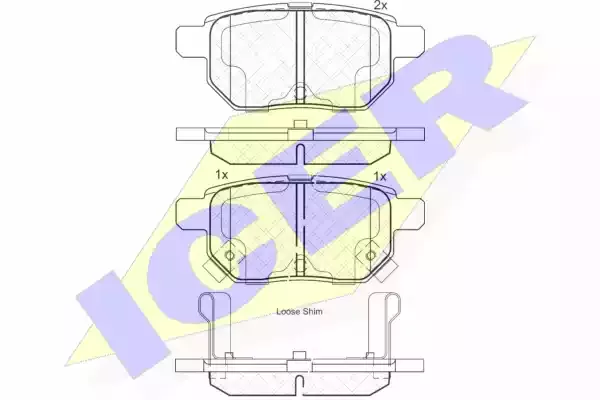 ICER Комплект тормозных колодок