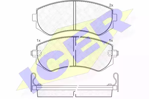 ICER Комплект тормозных колодок