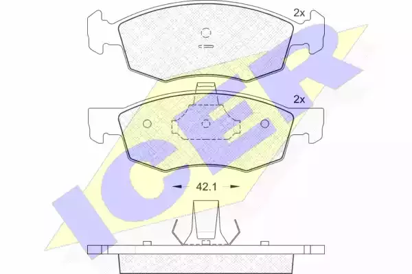 ICER Комплект тормозных колодок
