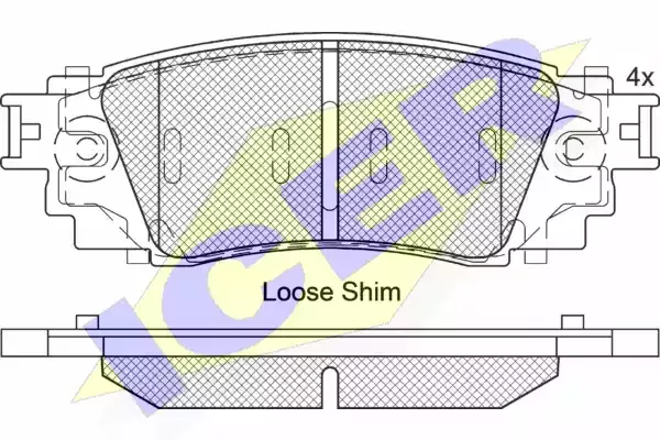 ICER Комплект тормозных колодок