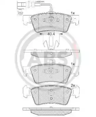 A.B.S. Комплект тормозных колодок