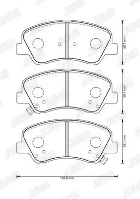 JURID Комплект тормозных колодок