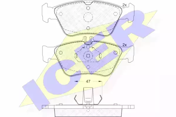 ICER Комплект тормозных колодок